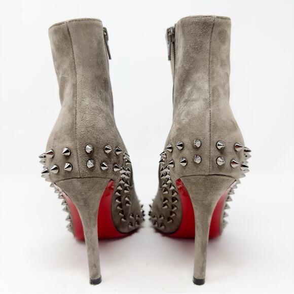Christian Louboutin Willetta Suede Spiked Ankle Boots - Picture 4 of 11
